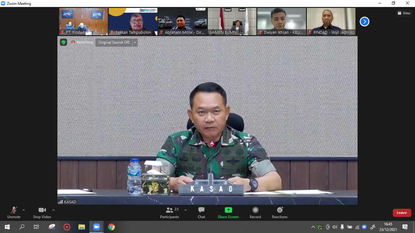 Erick Thohir Tunjuk Jenderal Dudung Jadi Komisaris PT Pindad