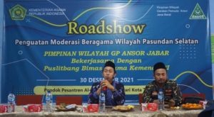 GP Ansor Jawa Barat Dampingi Puslitbang Kemenag RI Kampanyekan Moderasi Beragama