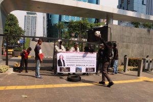 Aksi Unjuk Rasa Aliansi Masyarakat dan Mahasiswa Bersih, Desak Erik Thohir Segera Copot Manajemen PT PELNI Tri Andayani