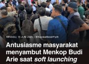 Masyarakat Sangat Antusias Menyambut Menkop Budi Arie saat Soft Launching Kopdes Merah Putih di Kelurahan Srimulyo