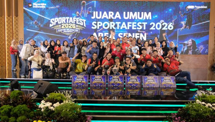 Area Senen Raih Juara Umum SportaFest 2026 PT Pegadaian Kanwil VIII Jakarta 1